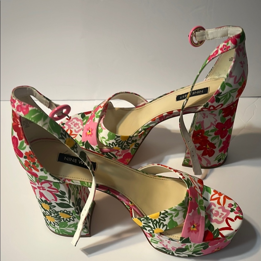 Nine West Multicolor Floral Heels